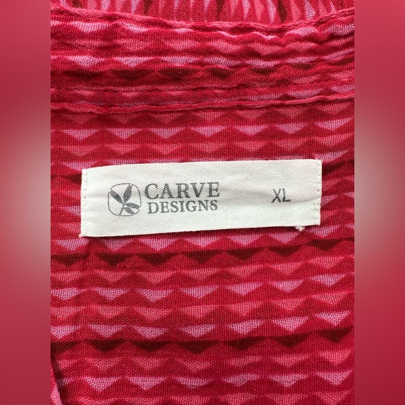 Carve Designs Women’s XL Dylan Strawberry Alpine Cotton Gauze Henley Blouse NWT - Picture 8 of 13